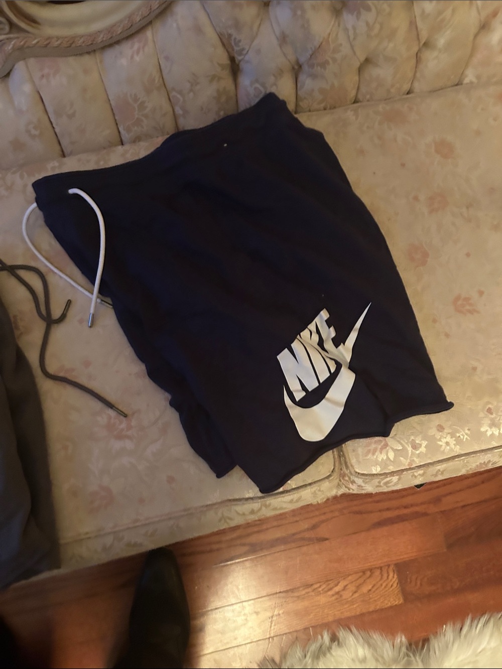 Nike Dark Blue Shorts with White Swoosh